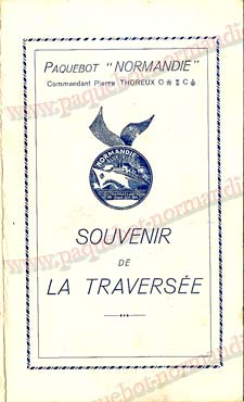  PAQUEBOT NORMANDIE - Carte-souvenir de la traversée du 8 au 12 Décembre 1937 - 1