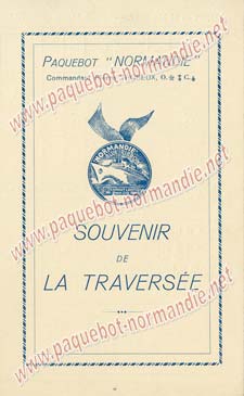 PAQUEBOT NORMANDIE - Carte-souvenir de la traversée du 19 au 23 Mai 1937 - 1