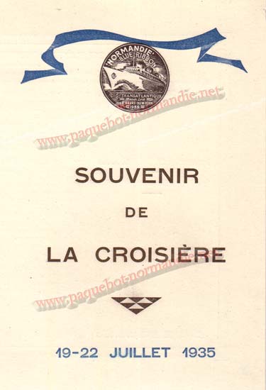 PAQUEBOT NORMANDIE - Carte-souvenir de la Croisière Anglaise - Du 19 au 22 Juillet 1935