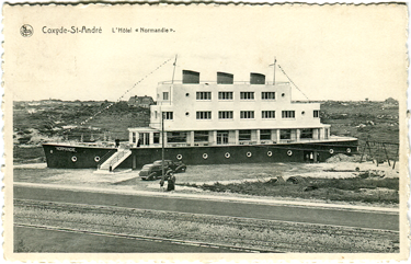 Paquebot S.S. NORMANDIE - Carte-postale classique Noir et blanc - Editeur : Ernest THILL - Bruxelles - Réf. Site : THILLP HOT1-90 PSB