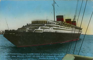 S.S NORMANDIE - Carte postale Couleurs Glacée - Editeur TITO B.R - Réf. 3-2-2-1