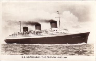 S.S NORMANDIE - Carte postale Angleterre - VALENTINE`S - Réf. 1-39-2 Recto